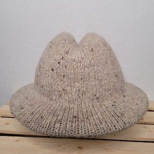Vtg Wool Fedora Trilby Knit Hat